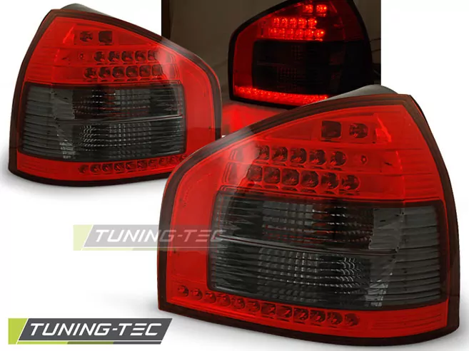 Led Tail Lights Red Smoke Fits Audi A3 08.96-08.00