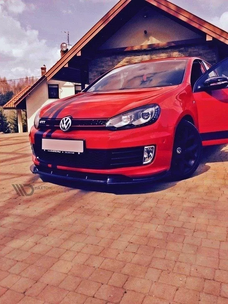 Front Ansatz Passend Für Passend Für VW GOLF 6 GTI 35TH Schwarz Hochglanz Schwarz Hochglanz