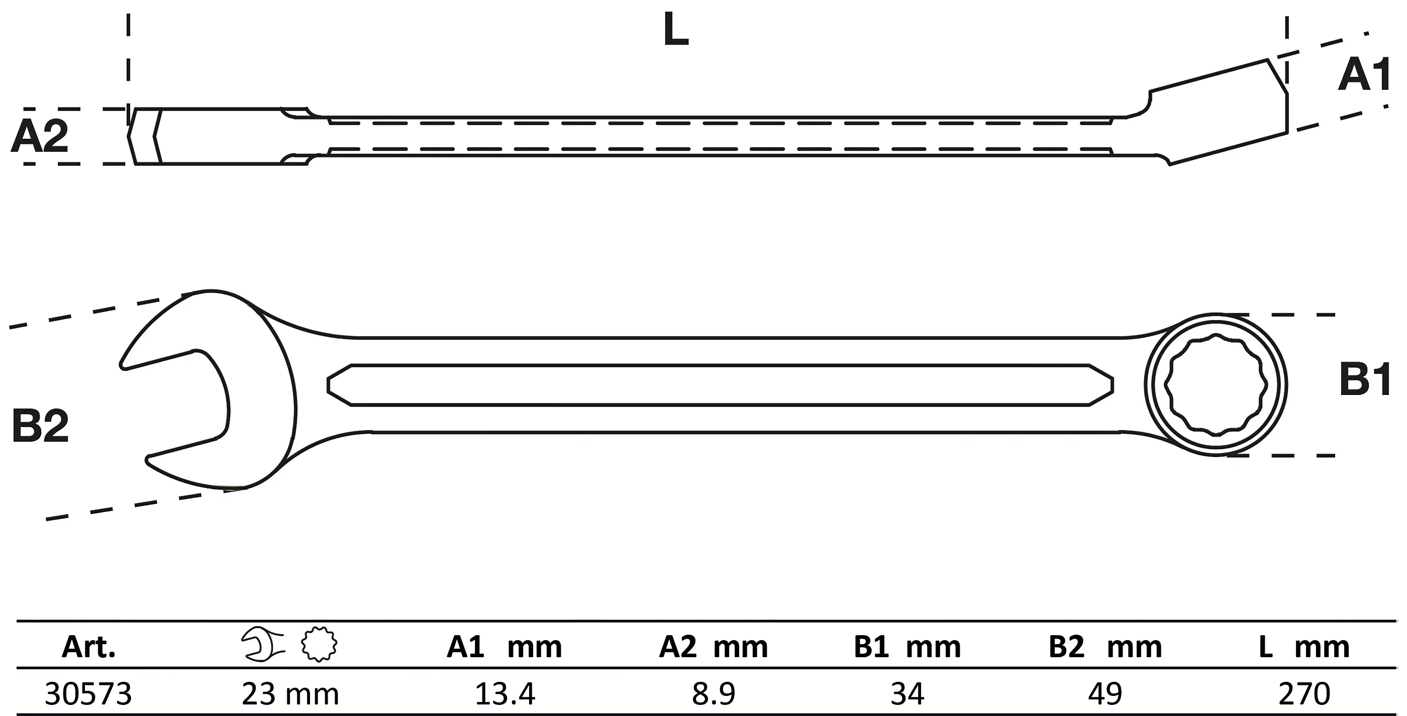 Maul-Ringschlüssel | SW 23 mm