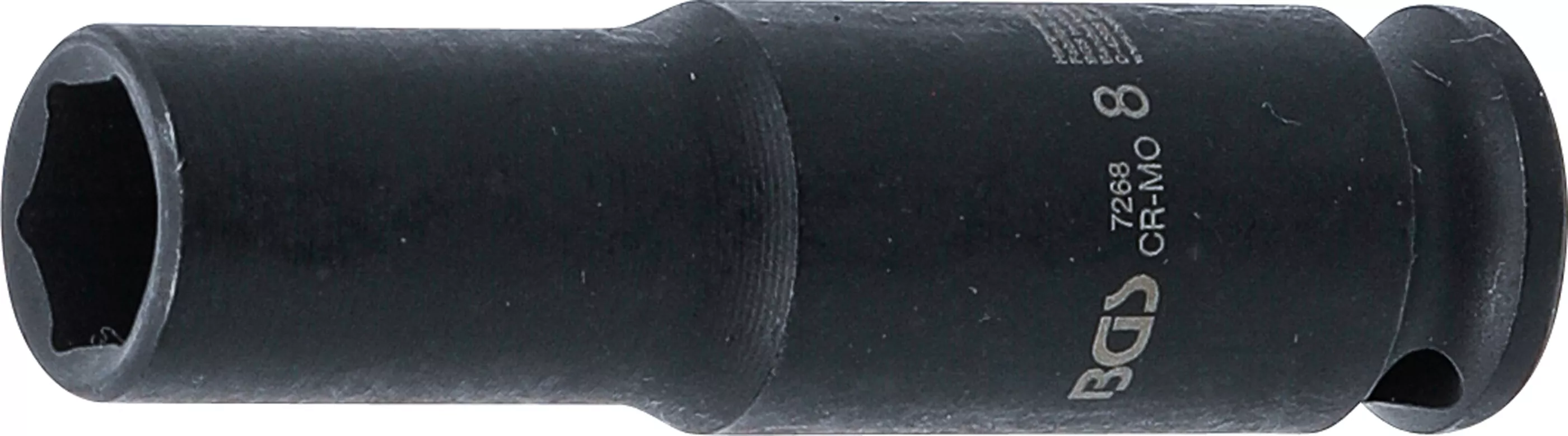 Kraft-Steckschlüssel-Einsatz Sechskant, tief | Antrieb Innenvierkant 6,3 mm (1/4") | SW 8 mm