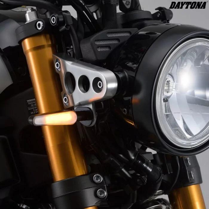 LED-Blinker "RAY" | SEQ | Alu | schwarz | M8 Paar | L 114,5 x T 24 x H 19,6mm | E-geprüft