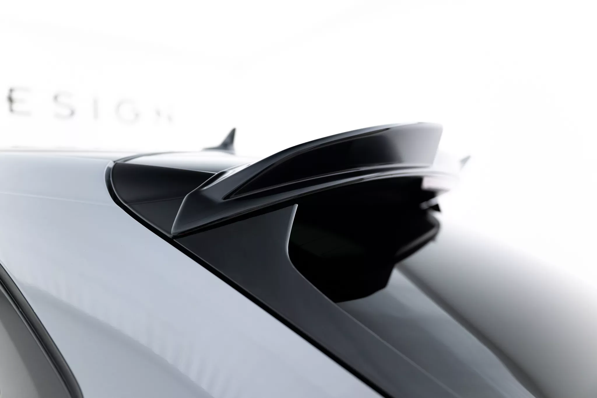 Spoiler CAP Für 3D Volkswagen Arteon Shooting Brake R-Line Mk1 Facelift Schwarz Hochglanz