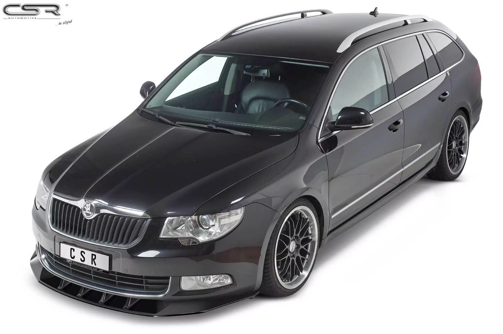 Cup-Spoilerlippe mit ABE für Skoda Superb II CSL420-M Carbon Look (matt)