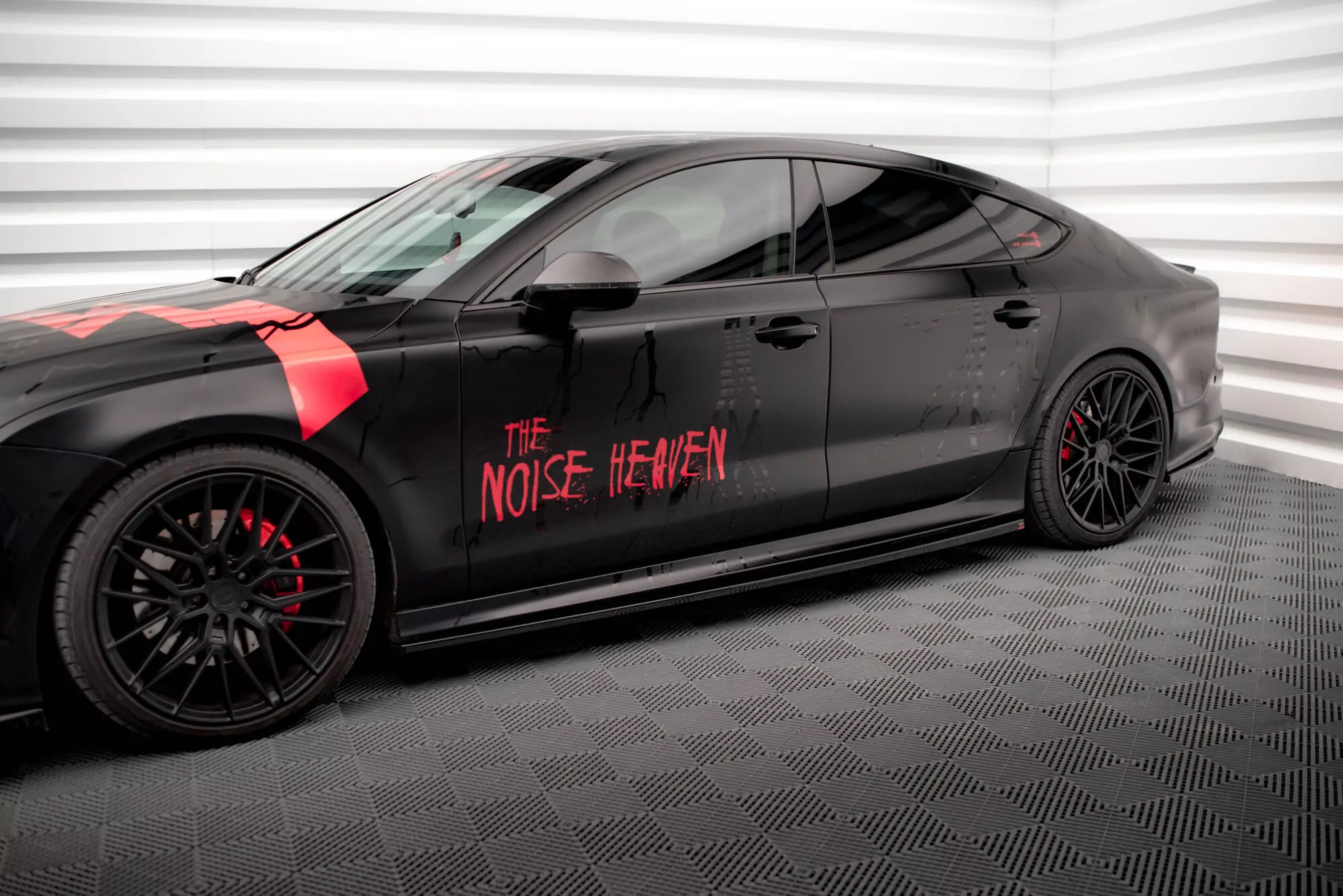 Seitenschweller Ansatz Für V.2 Für Audi A7 S-Line / S7 C7 Schwarz Hochglanz