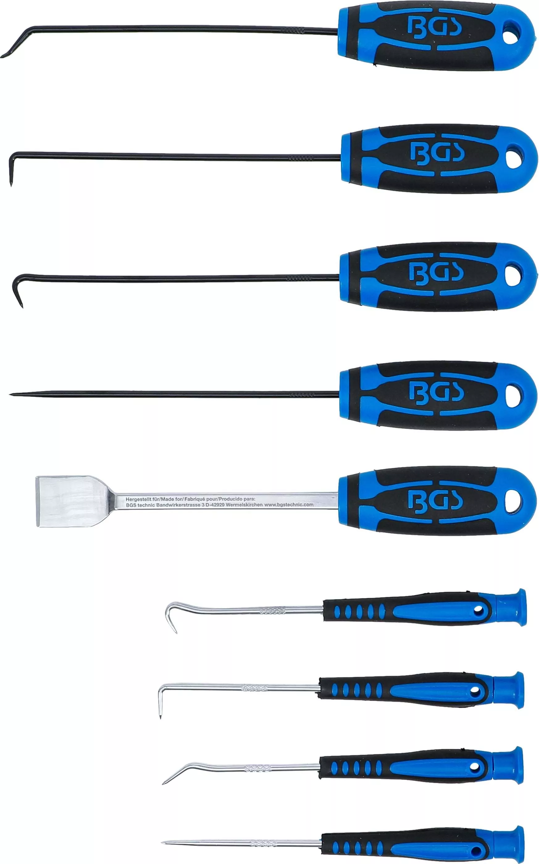 Nadel-, Haken- und Schaber-Satz | 9-tlg.