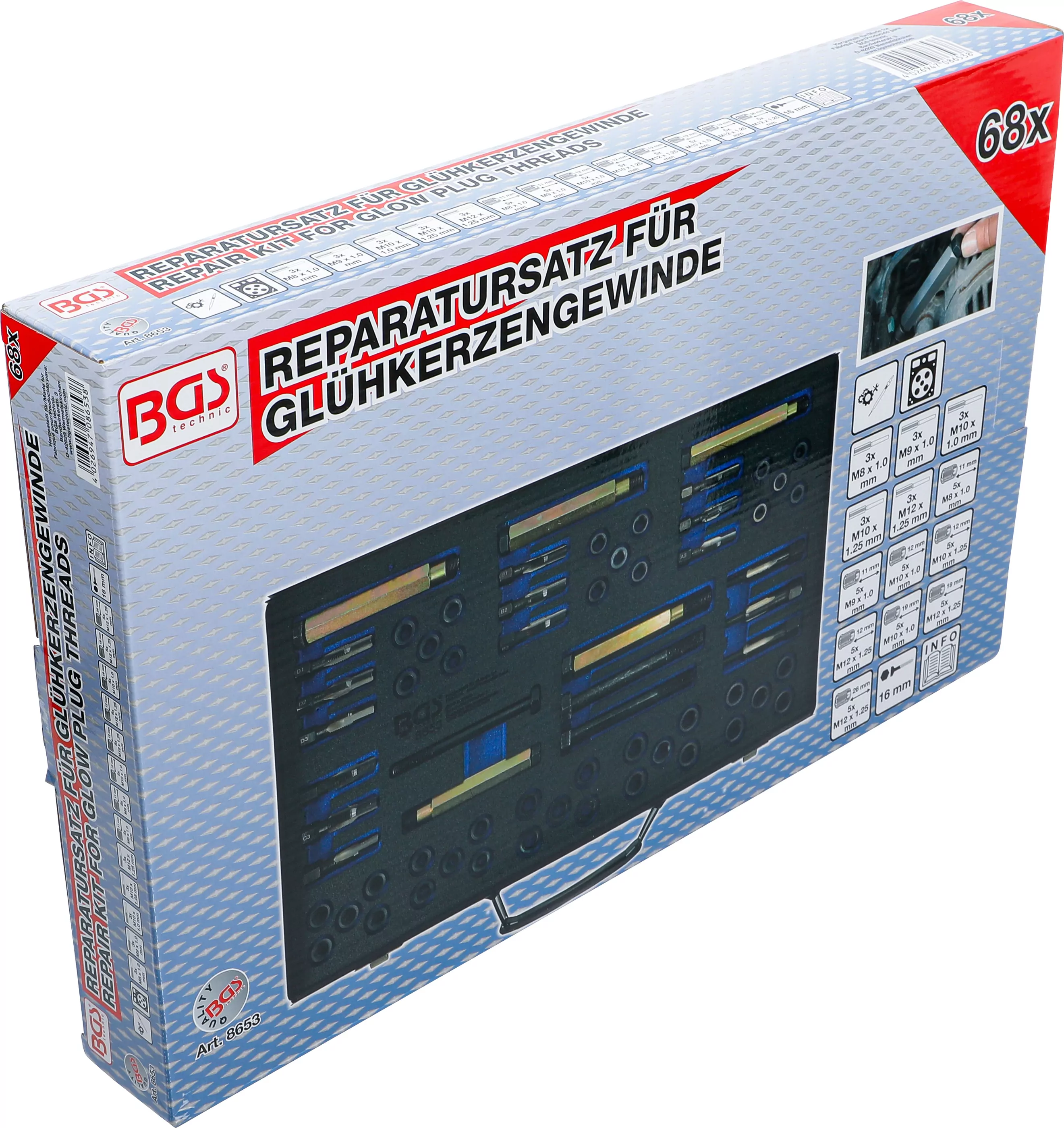 Reparatursatz für Glühkerzengewinde | M8 - M9 - M10 - M12