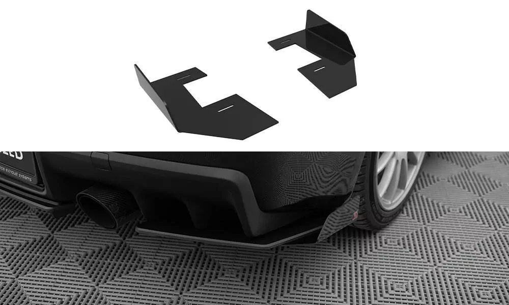 Hintere Seiten Flaps Für Mitsubishi Lancer EVO X Schwarz Hochglanz