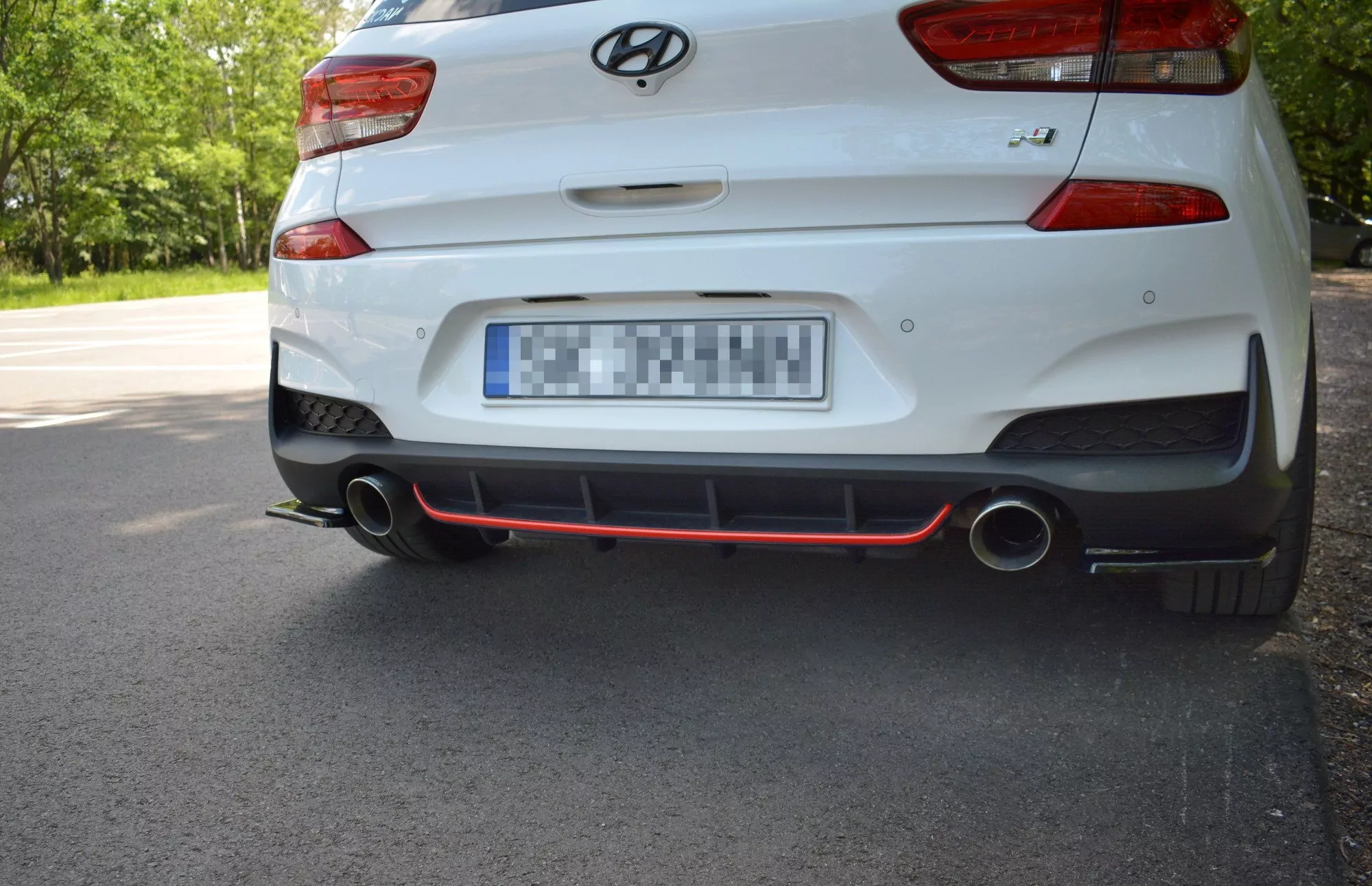 Diffusor Heck Ansatz Passend Für Passend Für HYUNDAI I30 Mk3 N  Schwarz Hochglanz Schwarz Hochglanz