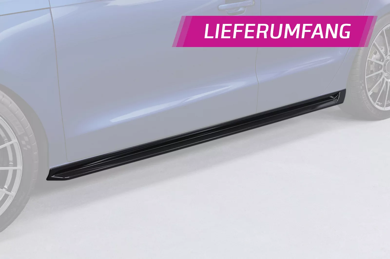 Seitenschweller für Audi A1 (8X) SS524 Schwarz Strukturiert