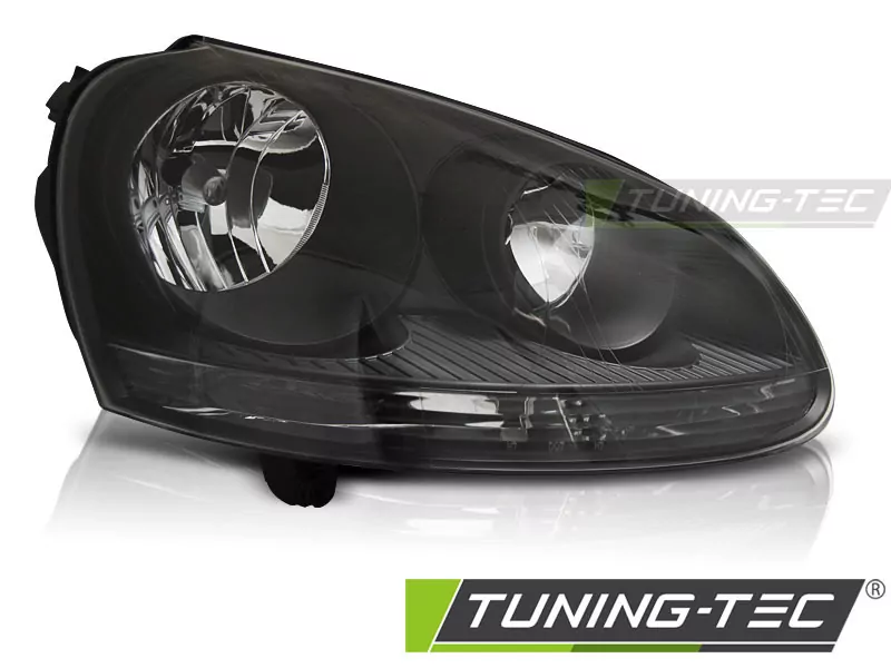 Headlights Black Right Side Tyc Fits Vw Golf 5 10.03-09