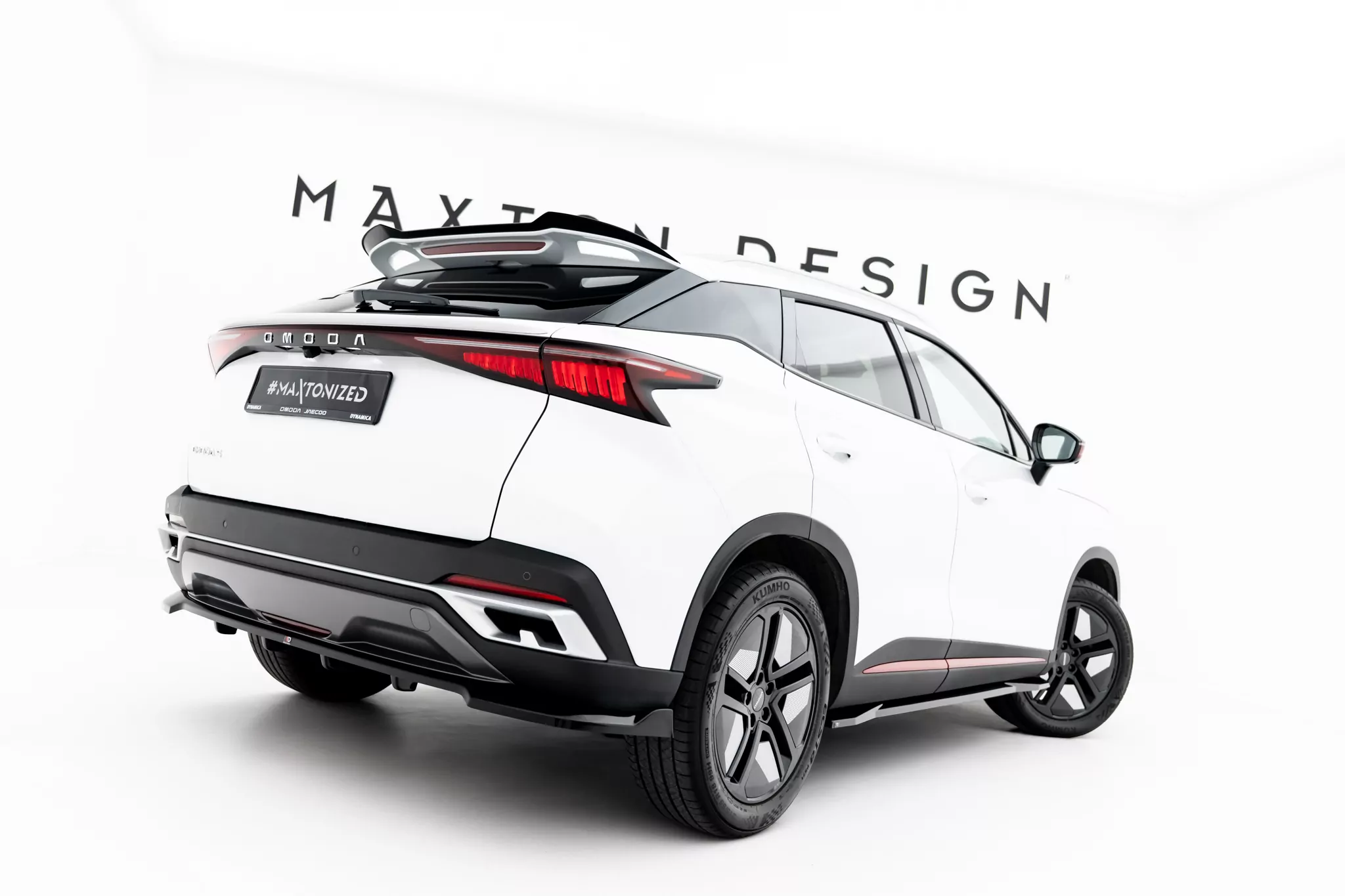 Mittlerer Cup Diffusor DTM Look Heck Ansatz Für Omoda 5 Mk1 Schwarz Hochglanz