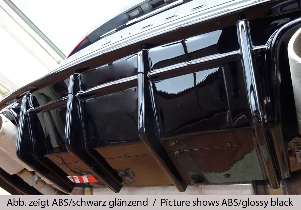 Rieger Heckeinsatz (für Fzg. mit AHK) matt schwarz für Seat Ateca Cupra (5FP)  08.20- (ab Facelift)