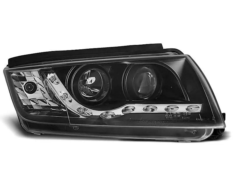 HEADLIGHTS DAYLIGHT BLACK fits SKODA FABIA 12.99-08