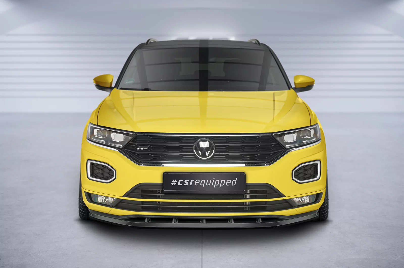 Cup-Spoilerlippe mit ABE für VW T-Roc (A1) R-Line CSL402 Strukturiert (schwarz matt)