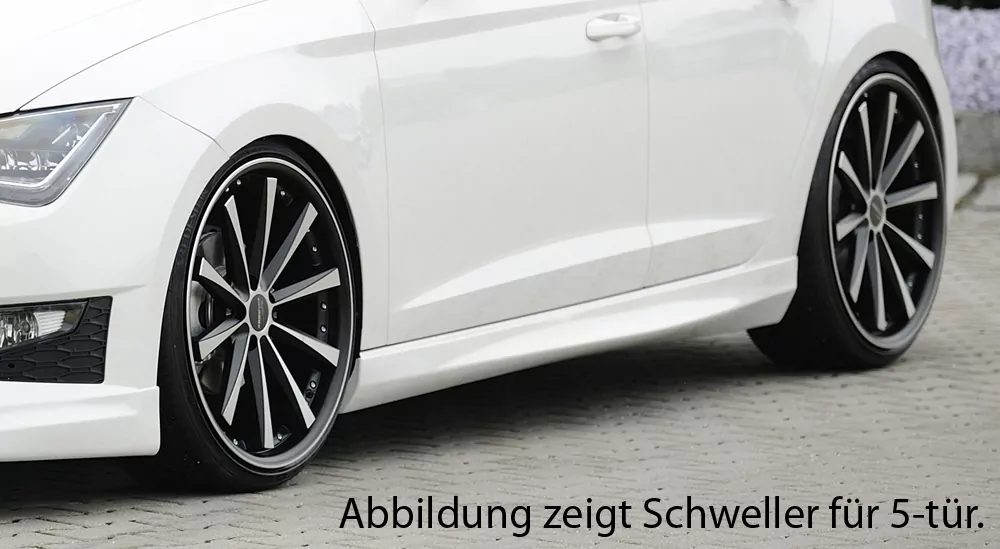 Rieger Seitenschweller für Seat Leon FR (5F) - 3-tür. (SC) 01.13- carbon optik