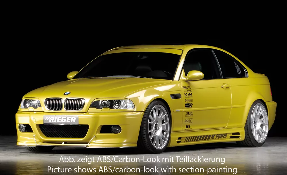 Rieger Spoilerlippe für BMW 3er E46 M3 - Coupé 06.00- carbon optik