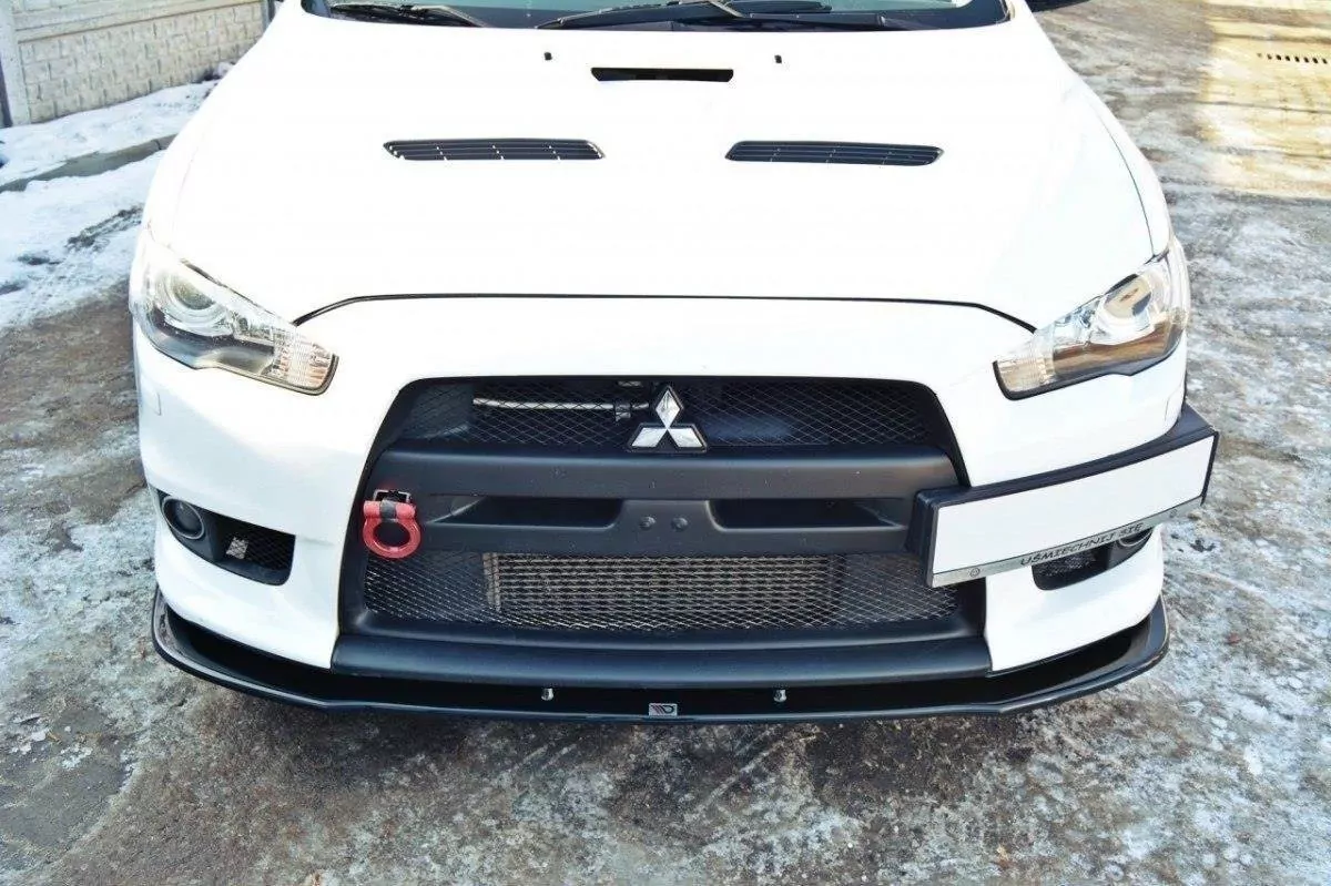 Front Ansatz Passend Für V.1 Passend Für Mitsubishi Lancer Evo X Schwarz Hochglanz Schwarz Hochglanz