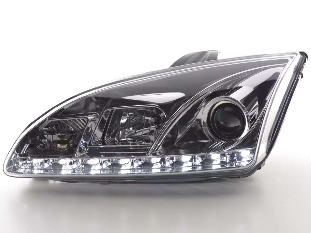 Scheinwerfer Set Daylight LED Tagfahrlicht Ford Focus 2 C307 chrom