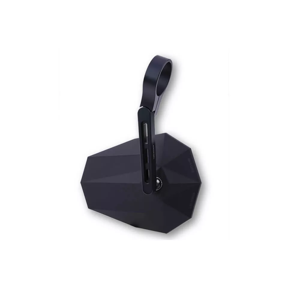 HIGHSIDER pro Stealth-X5, Lenkerendenspiegel, Kurz, Matt-Schwarz (1 Stk.)