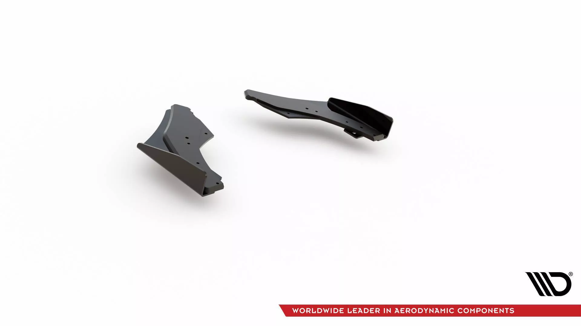 Street Pro Heck Ansatz Flaps Diffusor +Flaps Für Ford Volkswagen Golf GTI Clubsport Mk8 Facelift Schwarz Hochglanz