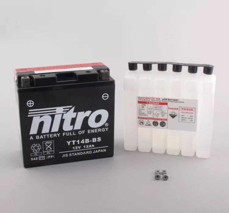 Batterie | Nitro | YT14B-BS/YT14-B4 |12AH | GEL |  DIN 51201 | geschlossen | 
