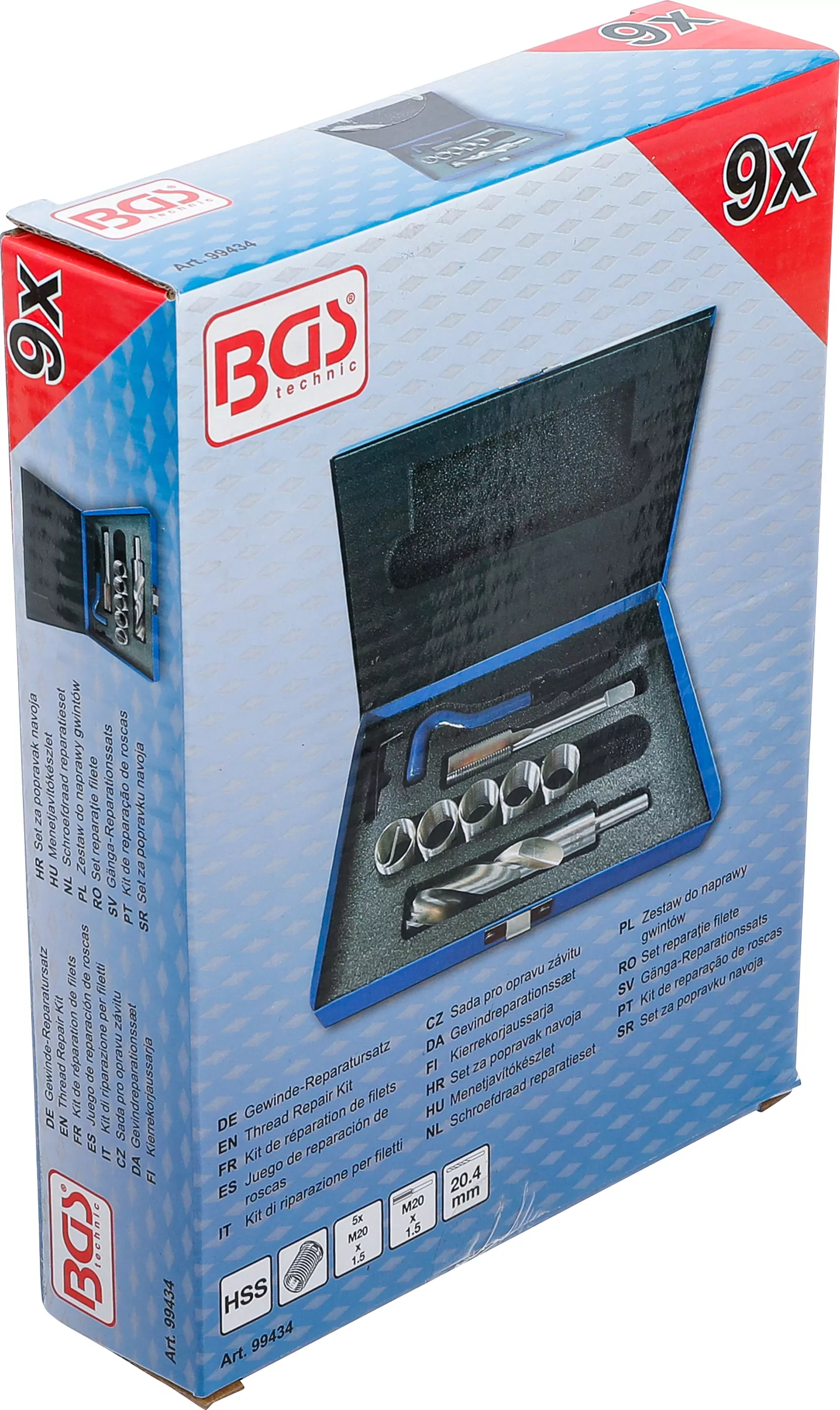 Gewinde-Reparatursatz | M20 x 1,5 | 9-tlg.