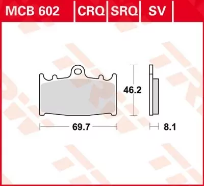 Scheibenbremsbeläge Mcb602sv
