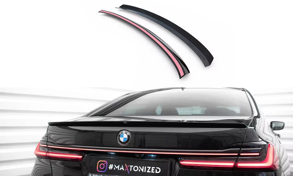 Spoiler CAP Für BMW 7 M-Paket G11 Schwarz Hochglanz