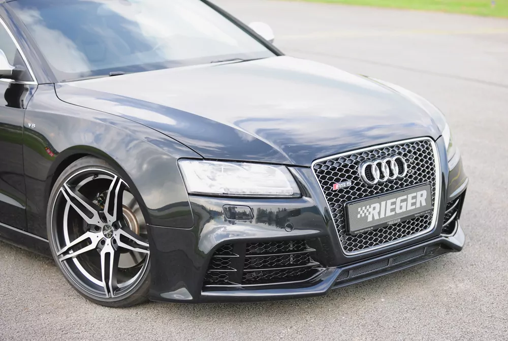 Rieger Spoilerstoßstange für Audi A5 S5 (B8/B81) - Cabrio 06.07-07.11 (bis Facelift) carbon optik