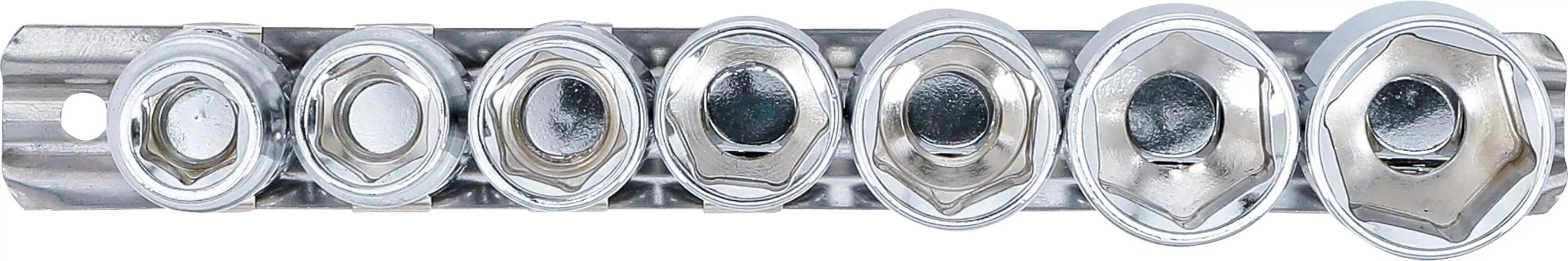 Gelenk-Steckschlüssel-Satz, Sechskant | Antrieb Innenvierkant 10 mm (3/8") | SW 3/8" - 3/4" mm | Zollgrößen | 7-tlg.