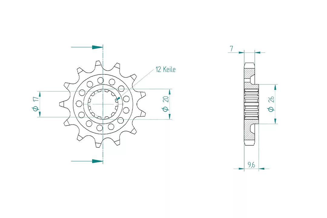 ENUMA Kettensatz 428 H für GasGas MC85 Modelljahr 2021-