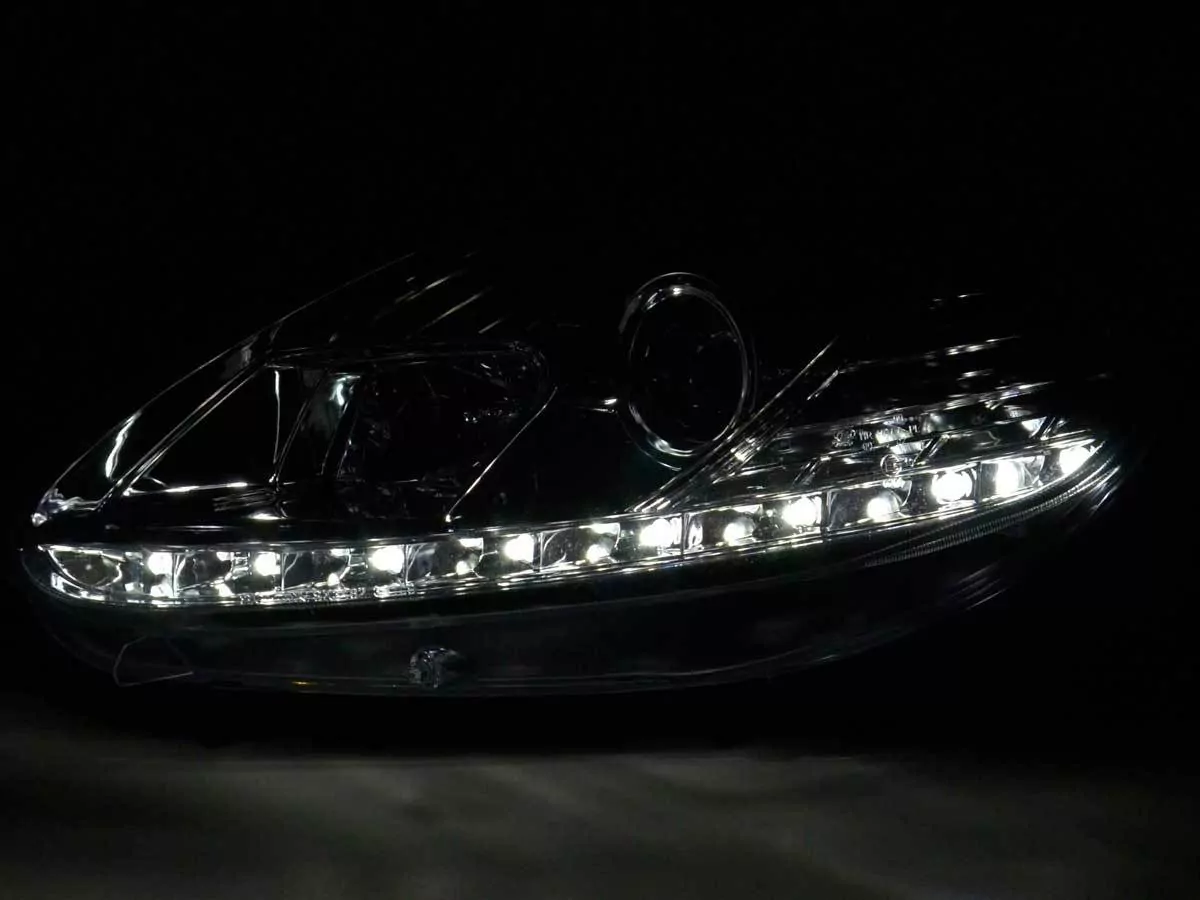 Scheinwerfer Set Daylight LED Tagfahrlicht Fiat Punto Evo Bj. 09- chrom