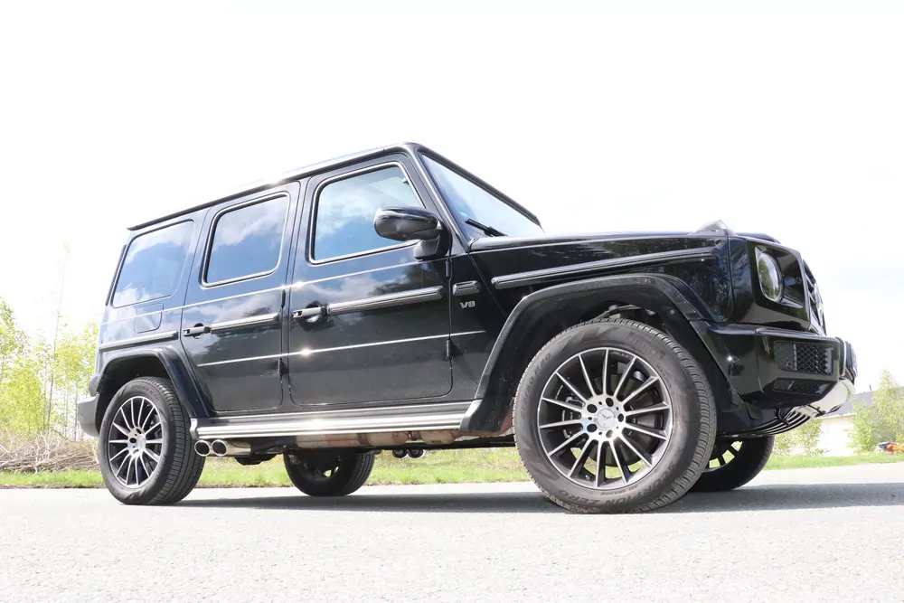 Mercedes G-Klasse G500 310kW - 463  Endrohr zum anstecken - 2x115x85 Typ 38 rechts und links unterm Trittbrett