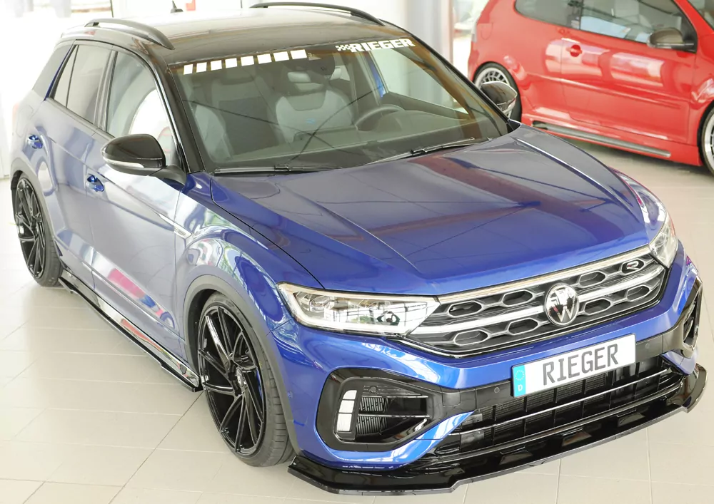 Rieger Seitenschweller rechts ansatz glanz schwarz für VW T-Roc R (A1) 5-tür. 01.22- (ab Facelift)