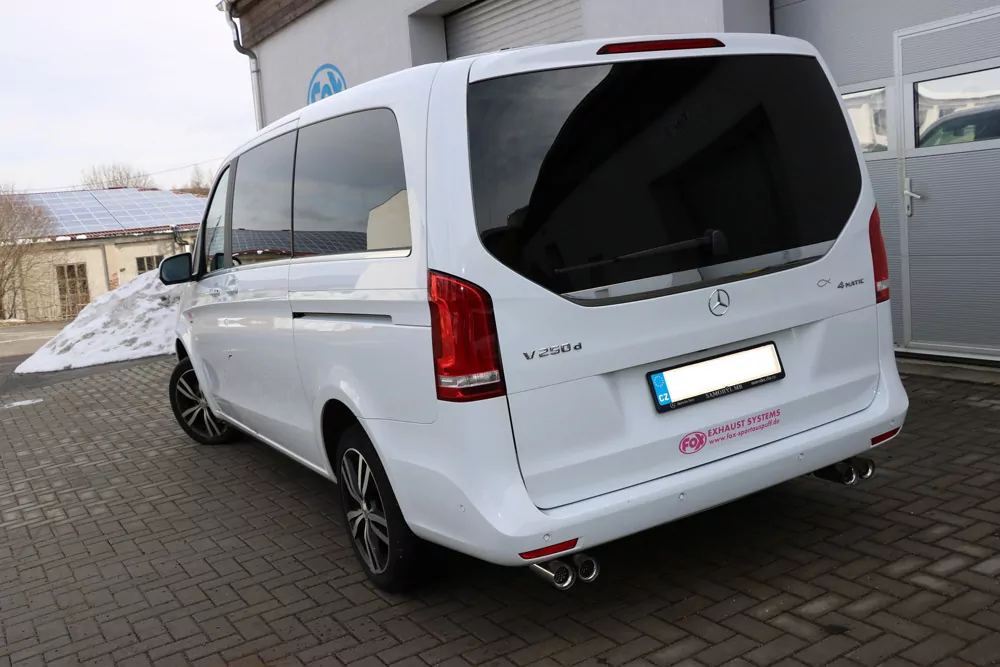 Mercedes V-Klasse W447 Endschalldämpfer quer Ausgang rechts/links - 2x115x85 Typ 32 rechts/links