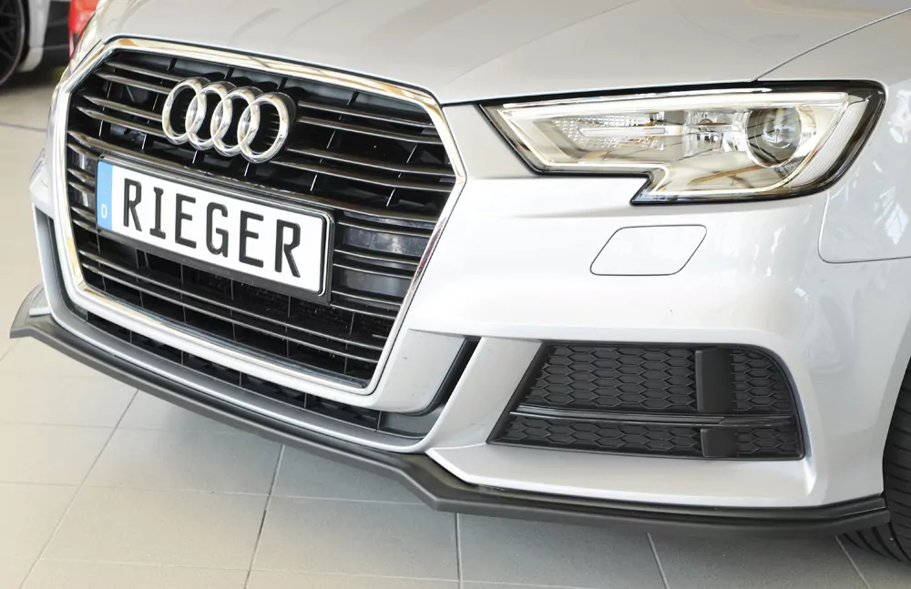 Rieger Spoilerschwert für Audi A3 S3 (8V) | 5-tür. (Sportback 8VA) 09.16- (ab Facelift) für orig. S-Line Frontschürze
