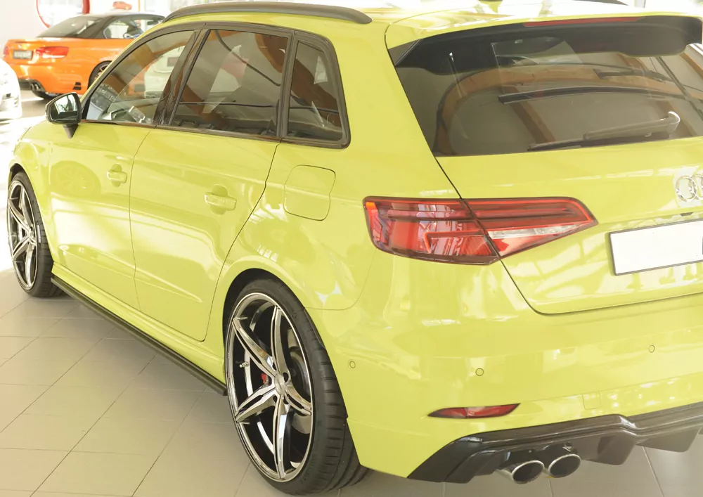Rieger Seitenschwelleransatz für Audi A3 S3 (8V) | 5-tür. (Sportback 8VA) 09.16- (ab Facelift) für S-Line-Schweller / S3-/ RS3-Schweller