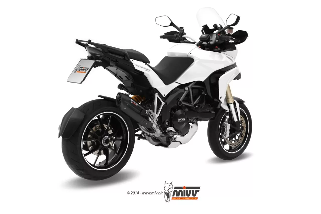 MIVV Suono Edelstahl Schwarz Ducati Multistrada 1200 ´10/14