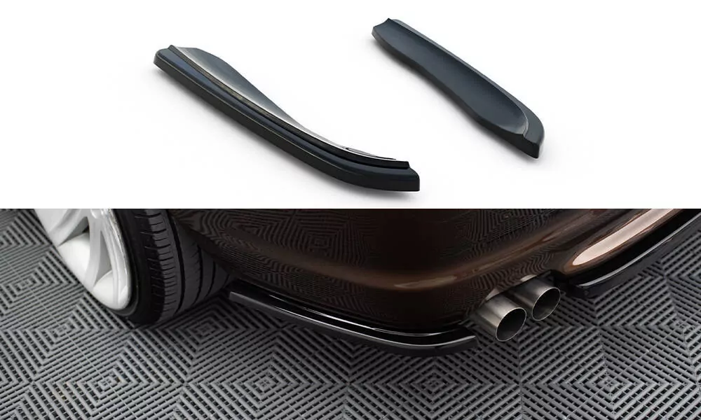 Heck Ansatz Flaps Diffusor Passend Für Diffusor Passend Für BMW 3er E46 M Paket COUPE Schwarz Hochglanz Schwarz Hochglanz