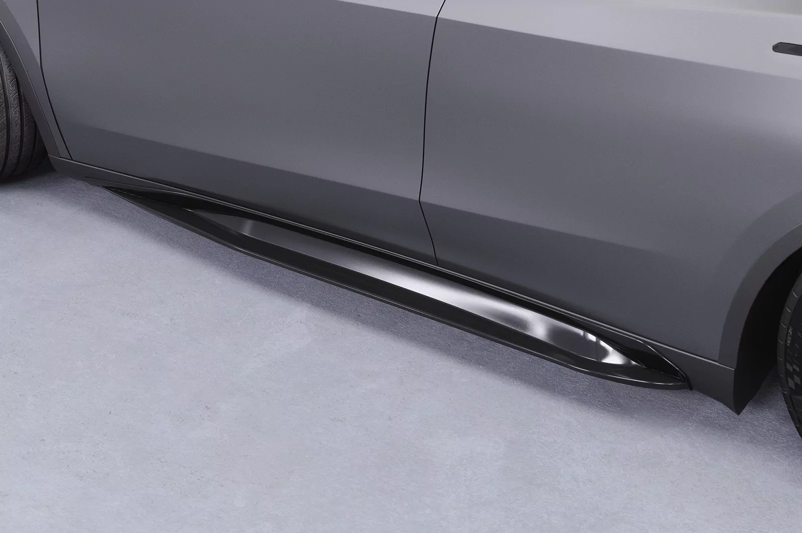 Seitenschweller für Tesla Model Y SS545 Schwarz Strukturiert