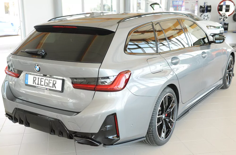Rieger Heckschürzenansatz seitlich rechts matt schwarz für BMW 3er G21  (G3K) Touring 07.22- (ab Facelift) LCI