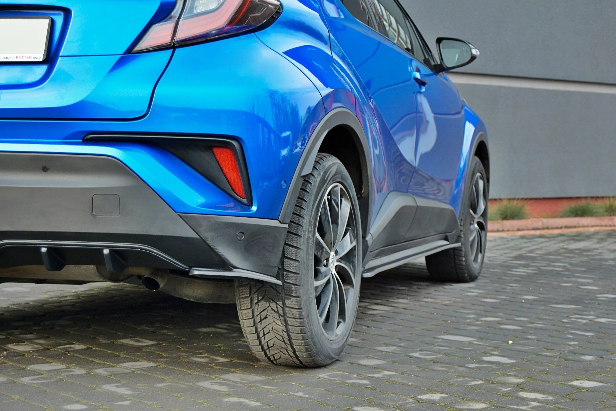Heck Ansatz Flaps Diffusor Passend Für Diffusor Passend Für TOYOTA C-HR  Schwarz Hochglanz Schwarz Hochglanz