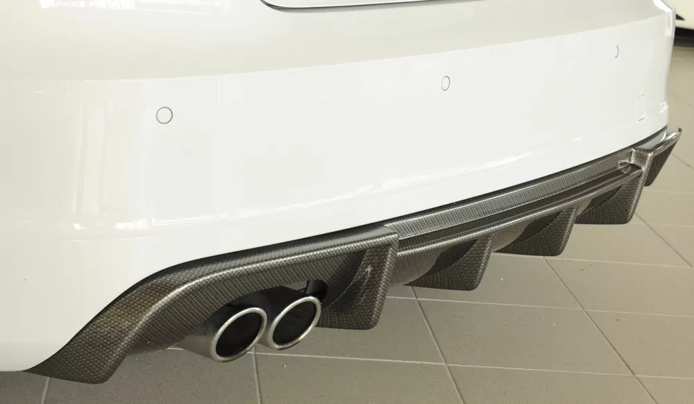 Rieger Heckeinsatz für Audi A3 (8V) - 5-tür. (Sportback 8VA) 07.12-08.16 (bis Facelift) carbon optik