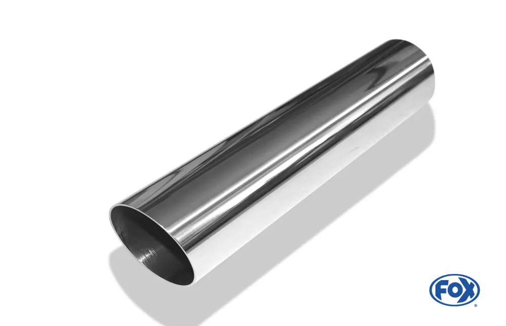 Anschweißendrohr Typ 14  Ø 63 mm / Länge: 300 mm - rund / uneingerollt / 15° abgeschrägt / ohne Absorber