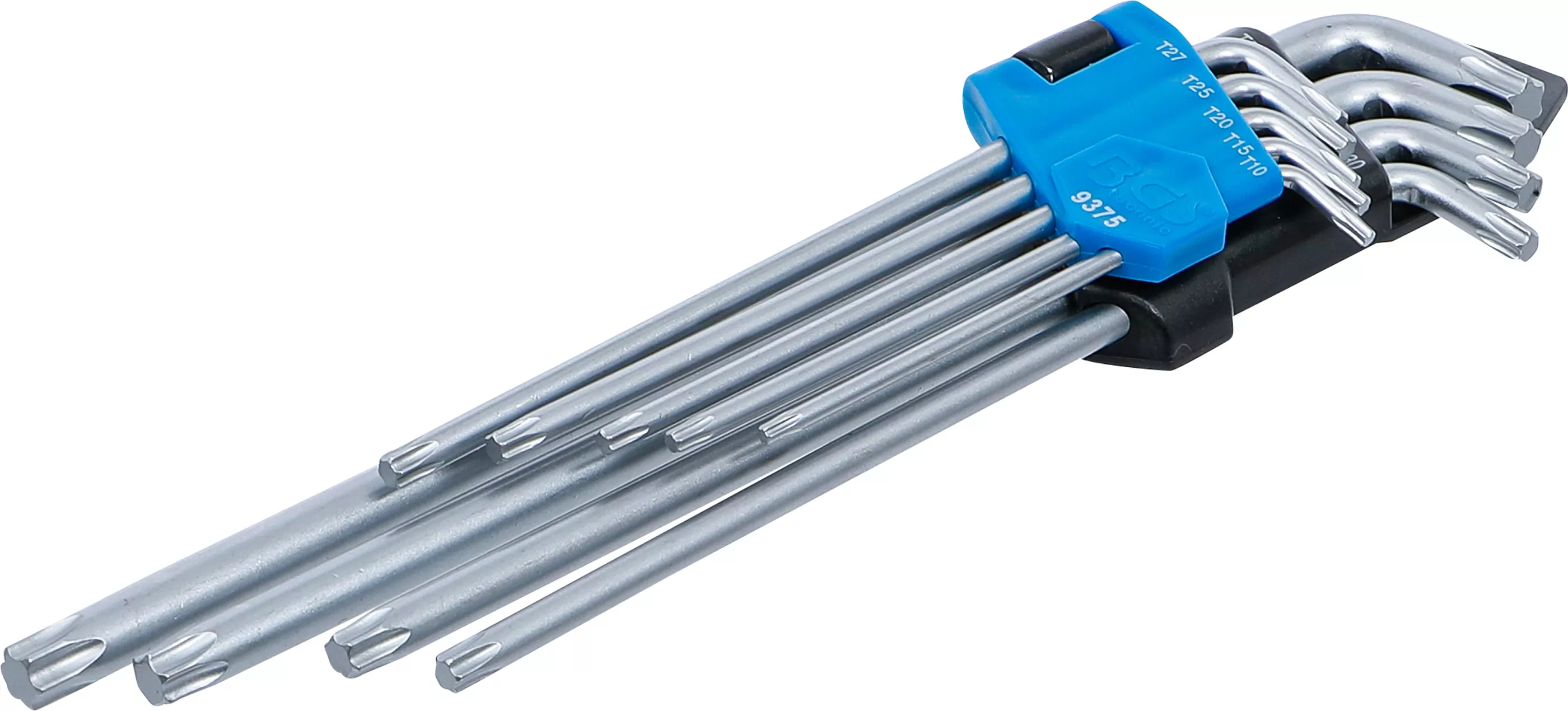 Winkelschlüssel-Satz | extra lang + extra kurz | T-Profil (für Torx) T10 - T50 | 9-tlg.