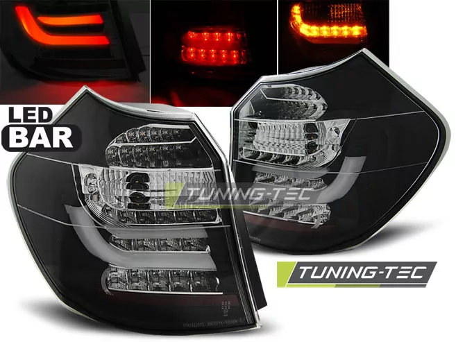 Led Bar Tail Lights Black Fits Bmw E87/e81 09.07-11 Lci Black