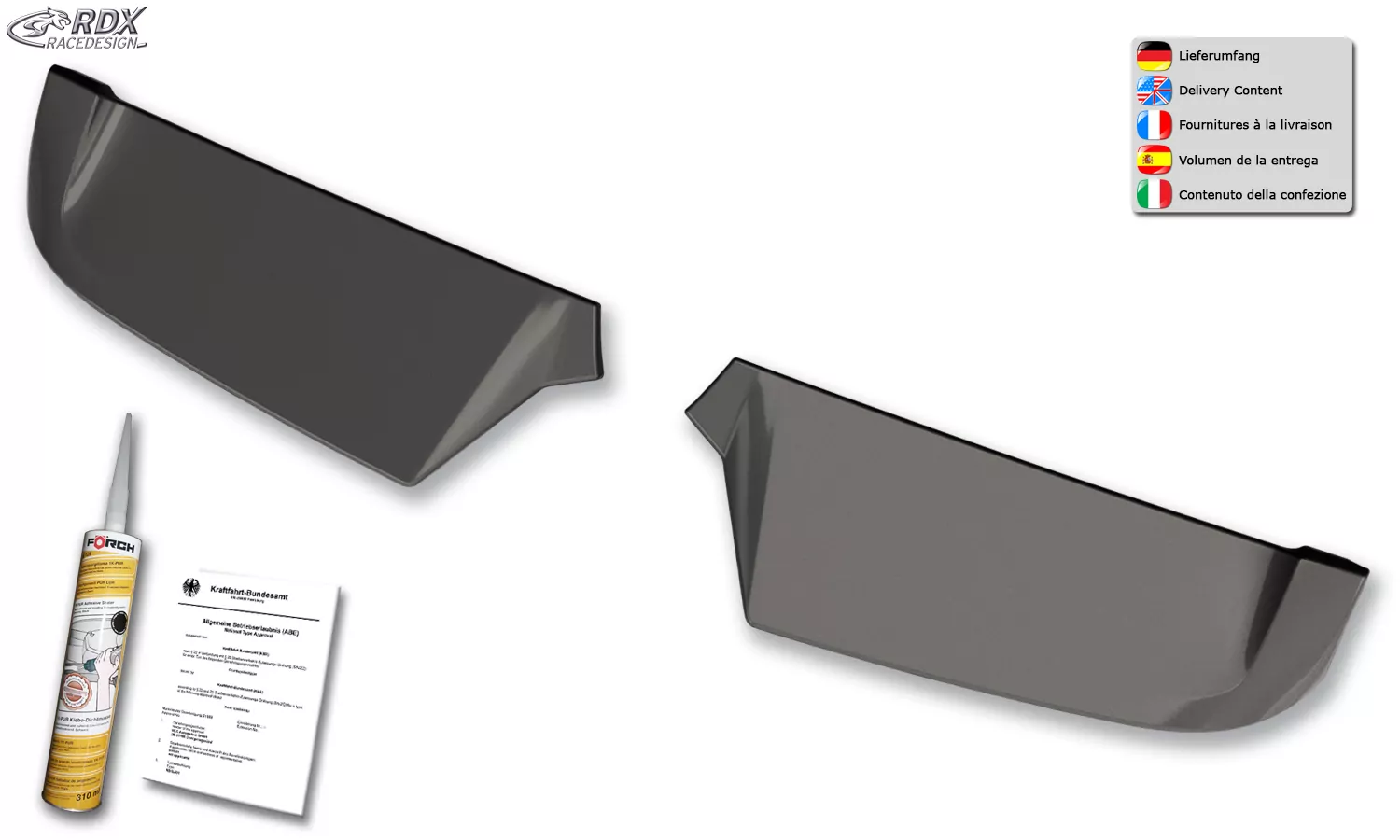 RDX Heckspoiler für MERCEDES Vito W447 (für Flügeltüren) Dachspoiler Spoiler