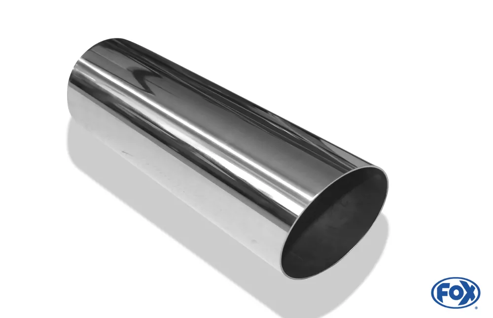 Anschweißendrohr Typ 14  Ø 90 mm / Länge: 300 mm - rund / uneingerollt / 15° abgeschrägt / ohne Absorber