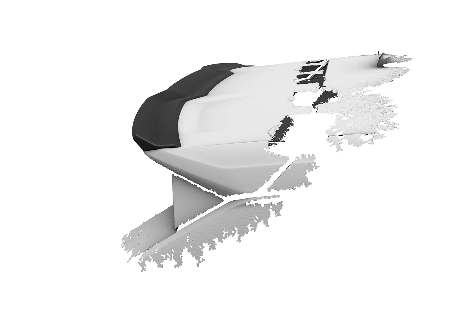 Heckflügel mit ABE für Audi Q2 S-Line / SQ2 (GA) HF127 Schwarz Strukturiert