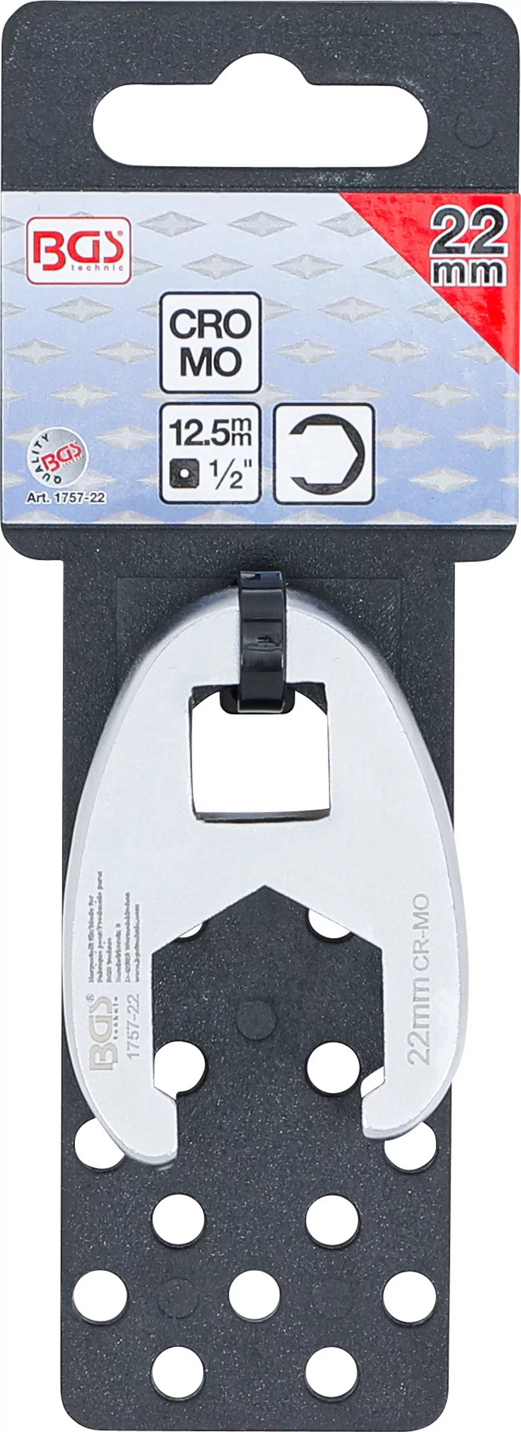 Hahnenfußschlüssel | Antrieb Innenvierkant 12,5 mm (1/2") | SW 22 mm